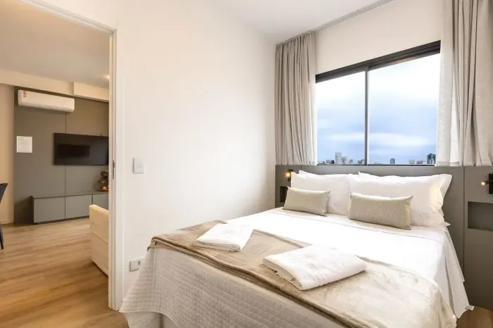 Apartamento mobiliado 1 quarto no Centro de Curitiba