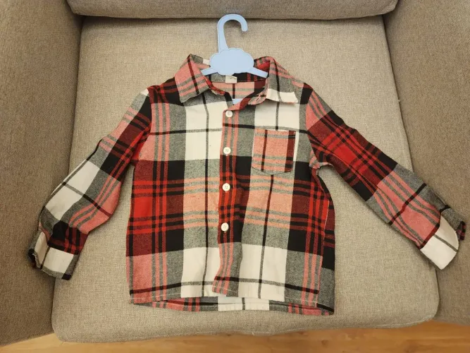 Desapegando Camisa Xadrez Infantil - Masculino - Tamanho 5 anos