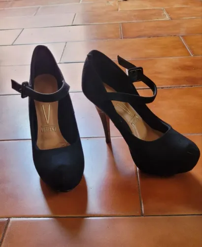 Sapato Scarpin Vizzano Boneca Preto - Nº 37 (Desapego)