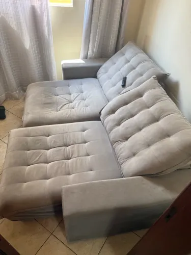 Sofá Retrátil e Reclinável - 2,34m | Cinza