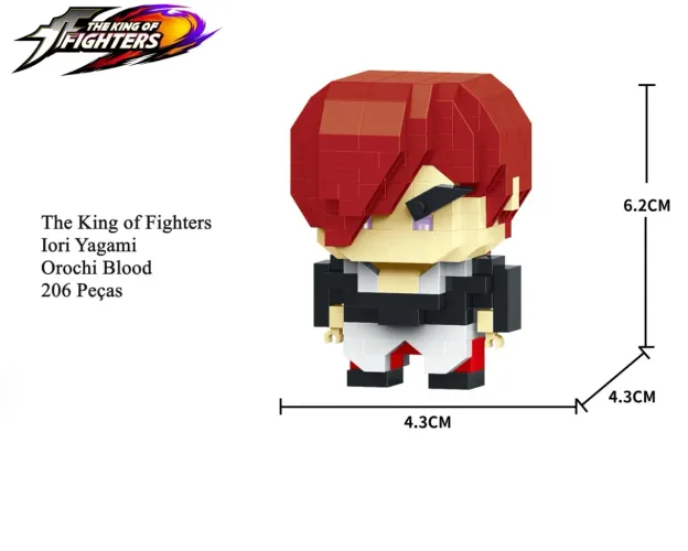 Iori Yagami Orochi Blood The King of Fighters Mini Figure 206 Peças