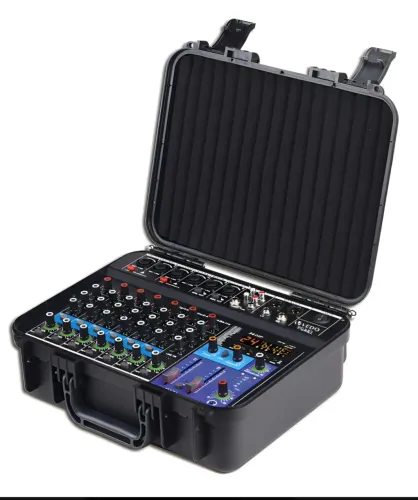 Mesa de som amplificado com case