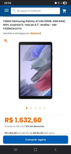 Tablet e lite 8/7 de tela 4ram 64 gb