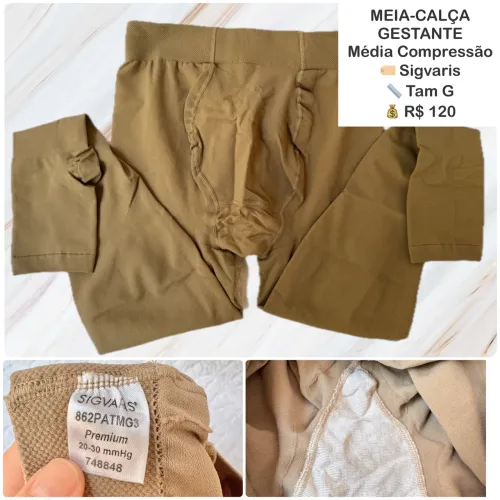 Meia-Calça de Média Compressão para Gestantes (Tam G) SIGVARIS