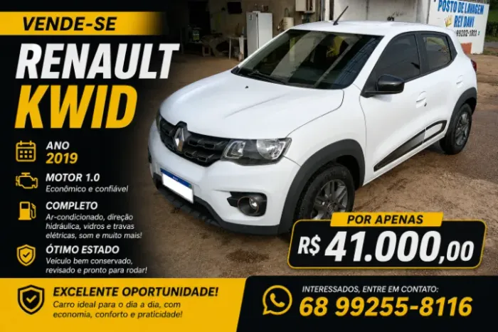 Renault Kwid Intense 1.0 Flex 12V 5P Mec. 2019