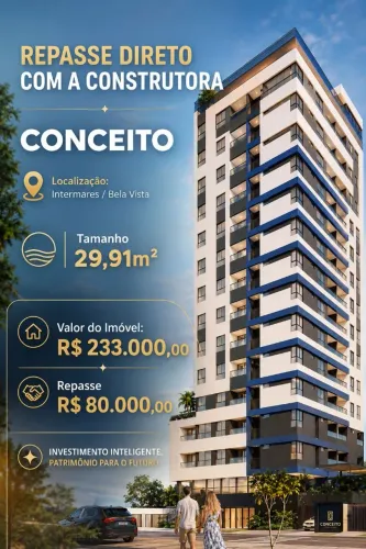 Repasso flat Intermares 29,91 M2 direto com a construtora