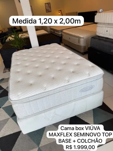 Cama Box Viúva MAXFLEX SEMINOVO - ENTREGA