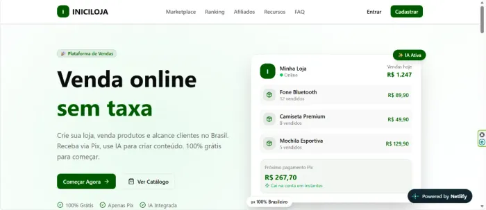 Código-Fonte de Site Marketplace - Iniciloja | Projeto ZIP