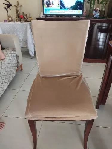 Capa de veludo para cadeira 