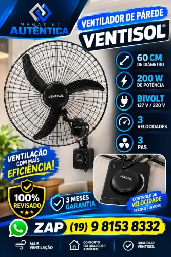 VENTILADOR DE PAREDE VENTISOL ( 58V-26)