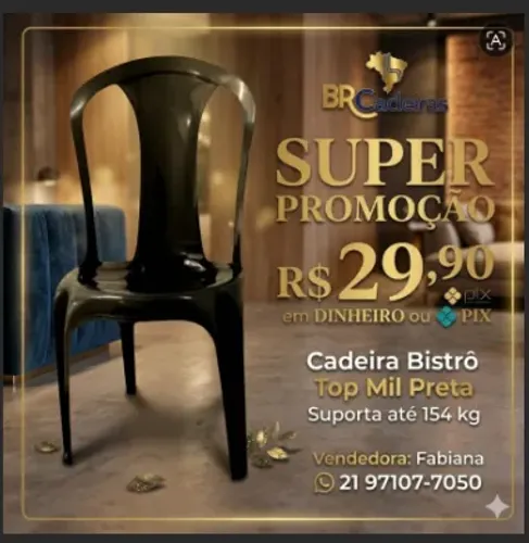 Cadeira plastica promoção