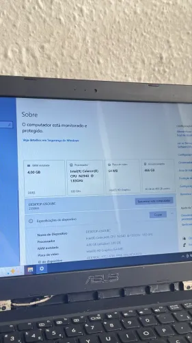 Notebook ASUS funcionando - Ótimo para estudos e trabalho