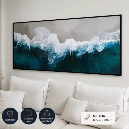Quadro Decorativo Mar/Oceano 170 x 80 cm