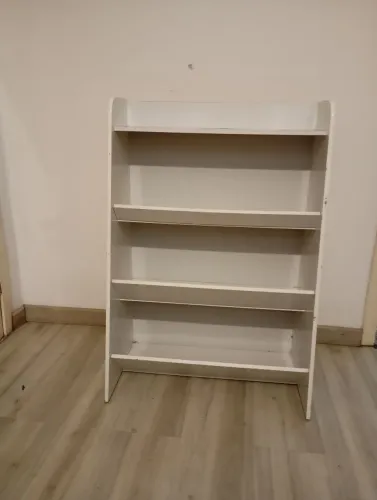 Organizador infantil branco de 4 prateleiras