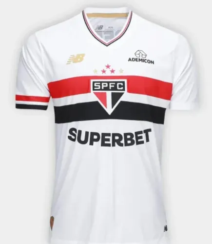 Camisa do São Paulo Masculina Branca Torcedor