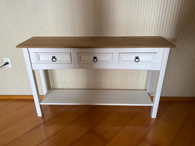 Aparador de Madeira Maciça com 3 Gavetas