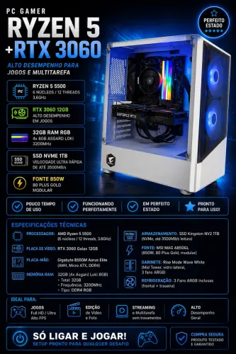Computador Gamer - alto desempenho - Somente a CPU