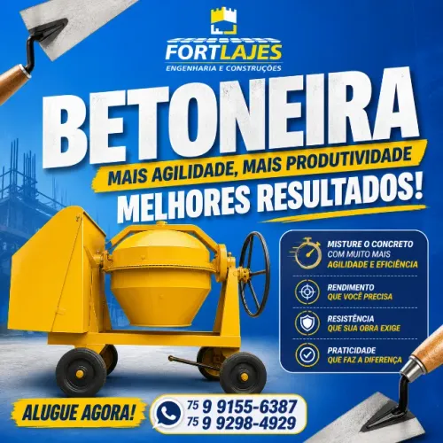 ALUGUEL DE BETONEIRA