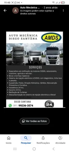 Oficina de camionetes diesel e caminhão linha leve e pesada