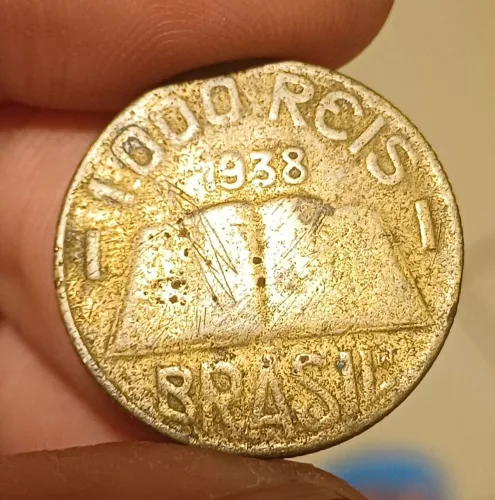 MOEDA ANTIGA MIL RÉIS DE 1938