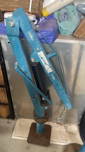 Mini Grua Guincho fixo 450kgs braço hidráulico de elevação