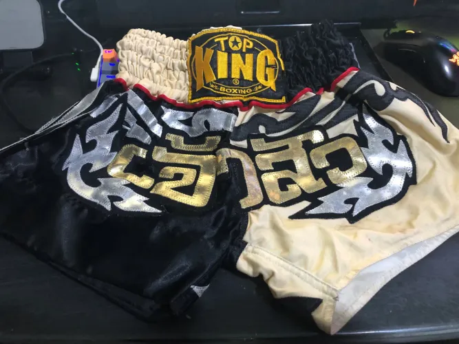 Shorts Bermuda Muay Thai Top king  Boxing Infantil Tailandes 3/5 Anos