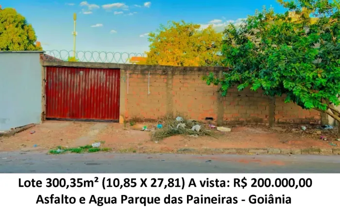 Leia a descrição: Lote 300,35m² (Asfalto e Agua) Parque das Paineiras