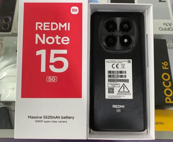 Note 15 5G NFC 08/256- Preto Roxo Lacrado Entregamos Grátis