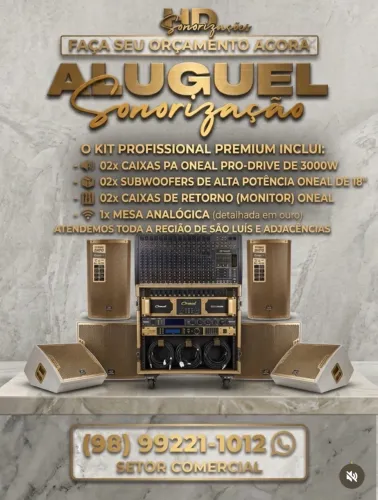 Sonorização e banda para seu evento