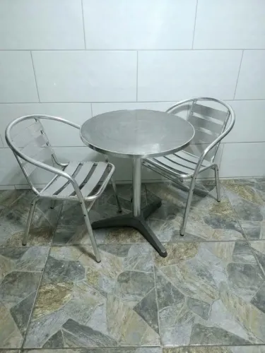 Mesa de varanda em inox