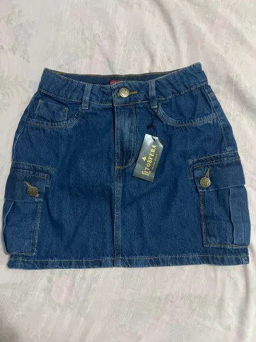 Saia jeans country 