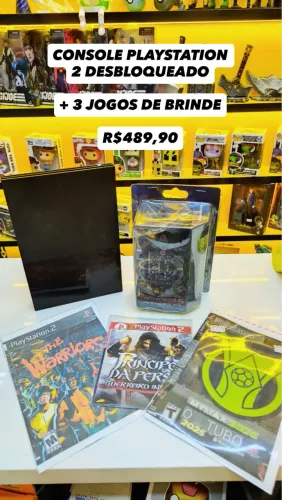 Console PlayStation 2 slim Ótimo estado com leitor regulado 100%