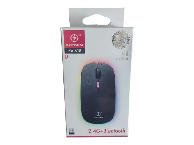 Mouse Sem Fio Kapbom KA-618 | Bluetooth + 2.4G | Recarregável e RGB