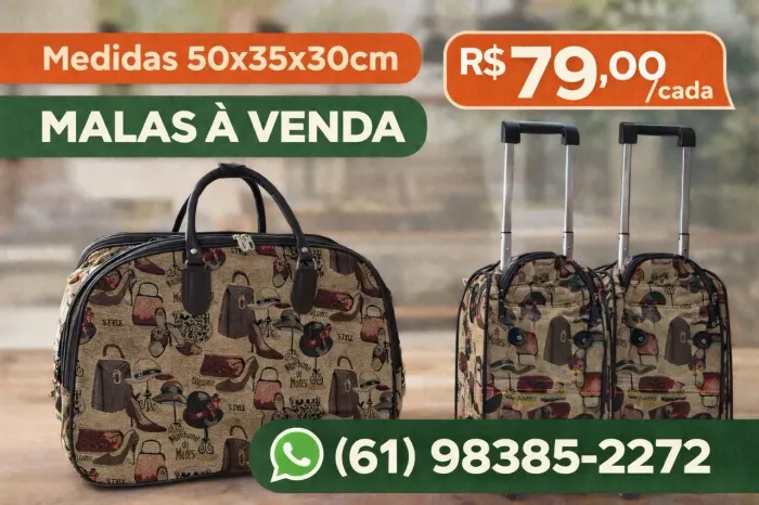 Vendo Malas 2 em 1: Rodinhas + Bolsa de bordo