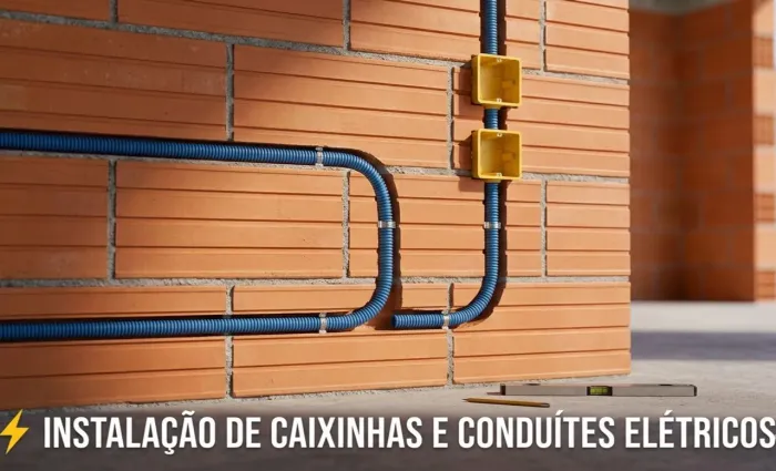 Instalação de caixinhas e eletrodutos 