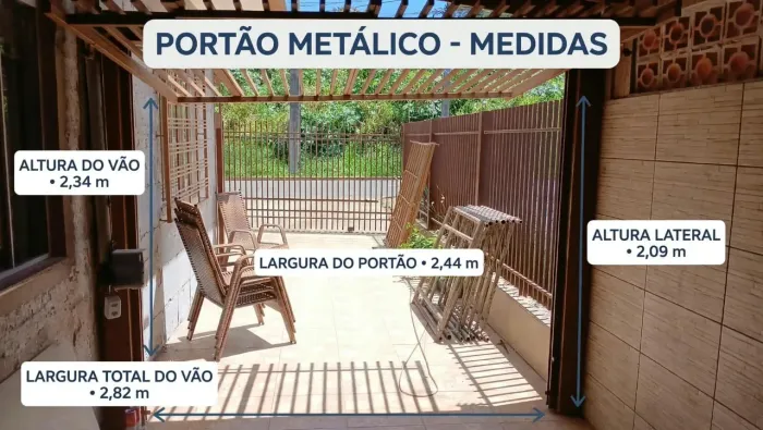 Portão de ferro com motor usado em ótimo estado