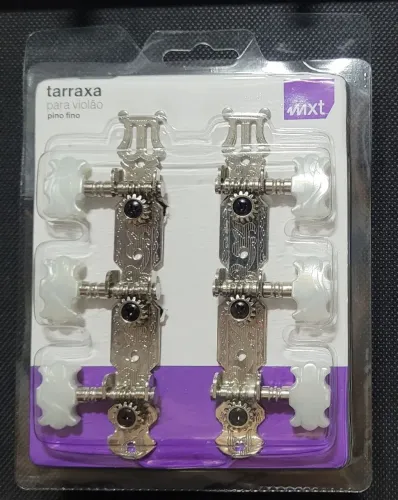 Kit de Tarraxas para Violão Nylon e Aço Pino Fino e Grosso 