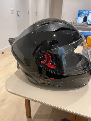 Capacete ASX City preto brilhante 60
