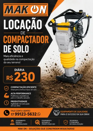 LOCAÇAO DE COMPACTADOR DE SOLO