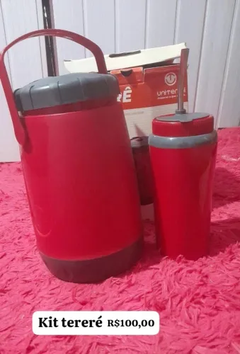 Kit tereré garrafa térmica e copo 
