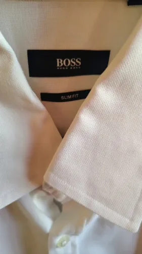 Camisa Social Hugo Boss Original Slim Fit Branca - Tam 42