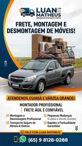 Frete e montagens de móveis
