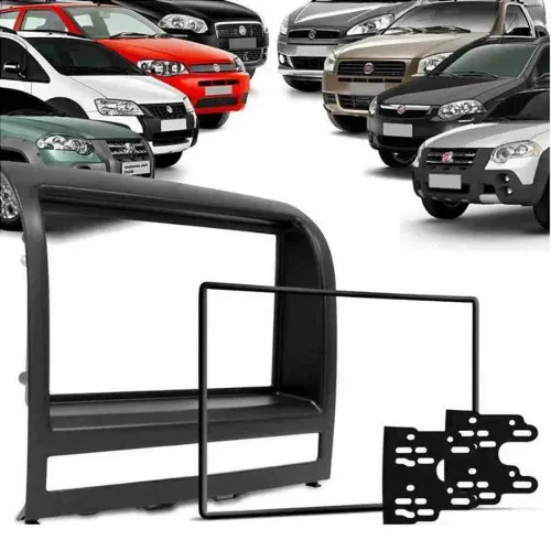 Moldura 2 Din Fiat Siena Palio Strada Ideia Multimídia 7 Polegadas