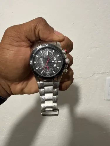 Relógio Technos Cronógrafo Masculino Aço 10ATM Semi Novo Original