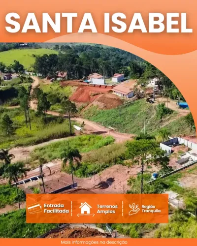 Lote de 600m² em Santa Isabel com área de lazer e infraestrutura
