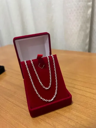 Conjunto Cordão Cadeado & Pulseira Cadeado - Prata - Cordão masculino 