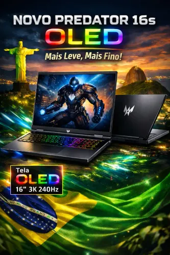 Helios Neo Predator 16s OLED - Core Ultra 9 + RTX 5060, Potência e Estilo Premium!