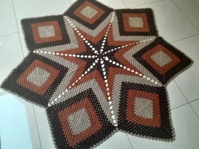 tapete croche estrela