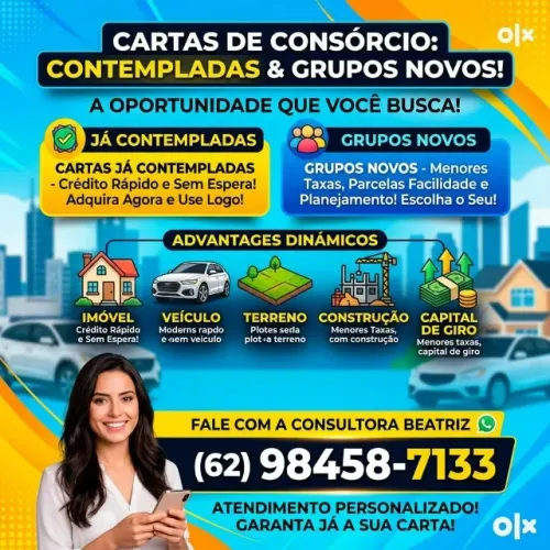 Contempladas para imóvel e veículo