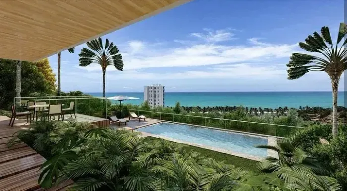 Condomínio Tramonto completo de área de lazer e vista mar - lote com 590m² - Repasse